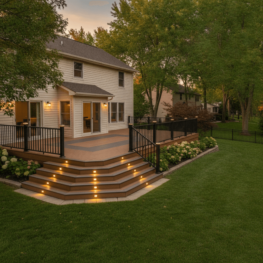 New deck construction in Huntley, IL